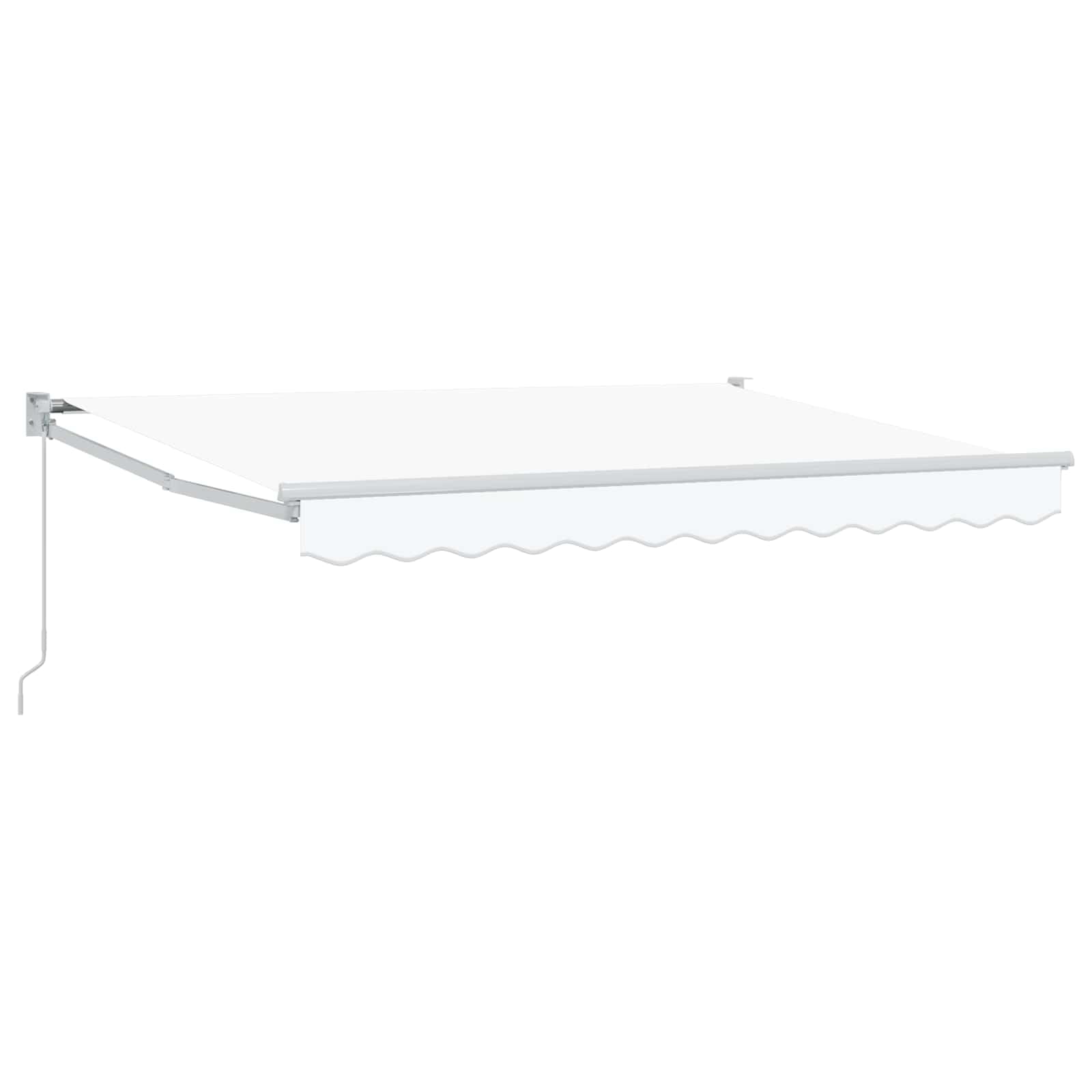 Store de terrasse en polyester PU blanc et bras articulés haut de gamme