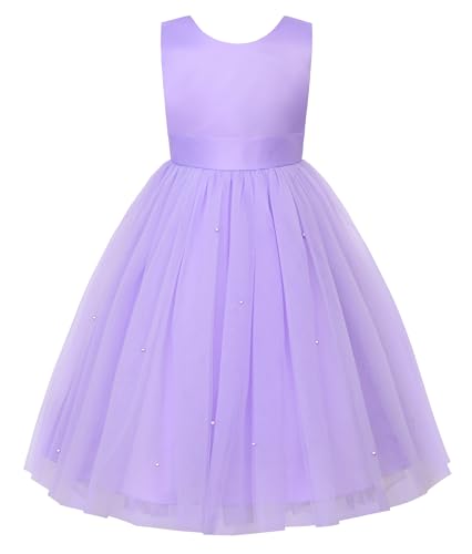 Image of JerrisApparel Flower Girls Dress Wedding Satin Dresses Princess Birthday Party Prom Ball Gown