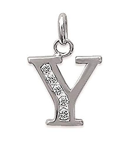 Pendentif en Argent 925 Alphabet Y Cadeau Personnalisé Anniversaire