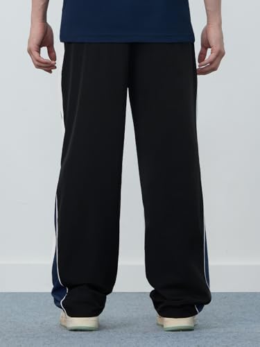 Image of The Souled Store Baggy-Fit Joggers: Luna Men and Boys Pull On Solid Cotton Blend Baggy Fit Oversized Joggers