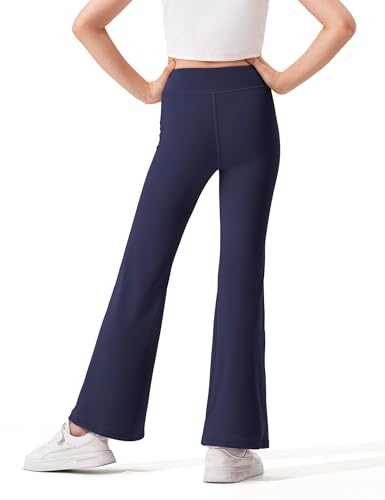 Image of HASMES 3 Pack Girls Flare Leggings Kids Bell Bottom Dance Yoga Pants Activewear