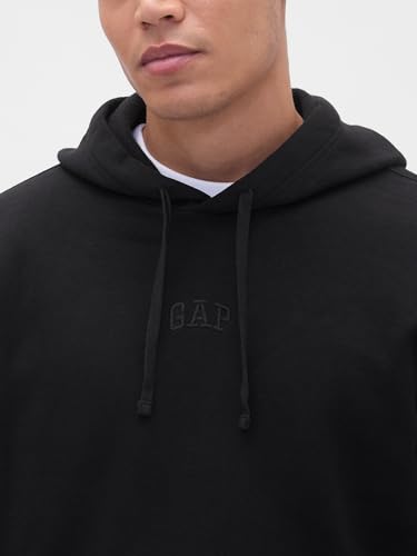 Image of Gap Men Printed Cotton Blend Relaxed Fit Full Sleeve Hoodie