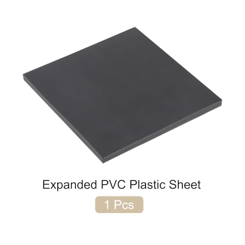Image of Expanded PVC Plastic Sheet 0.6 inch Thick, 10 inchx10 inch Lightweight Rigid Foam Sheet, [for Crafts Signage Displays Digital Screen Printing] - Black / 1 Pcs