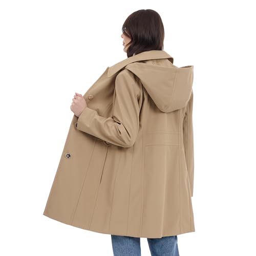 Image of Michael Kors Women's Single Breasted Raincoat With Detachable Hood