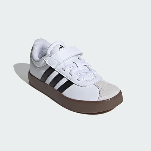 adidas unisex-child vl court 30 elastic lace amp strap sneaker
