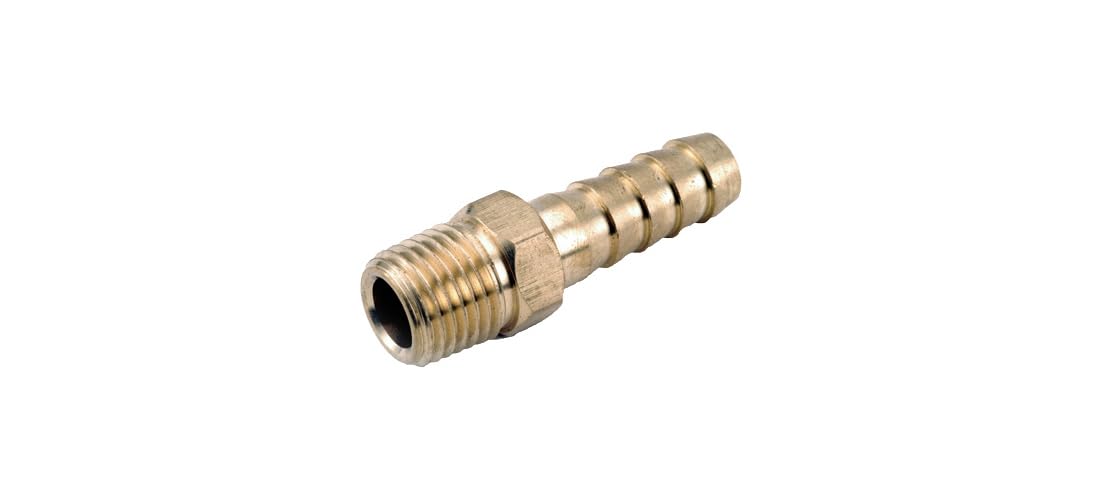 Low Lead Brass Male Hose Barb Size: 0.38" x 0.25"