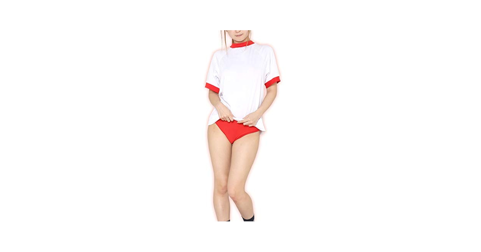 コスプレ　体操服　赤 Amazon.co.jp: （フルーム）Fleume 体操着 上下セット ブルマ