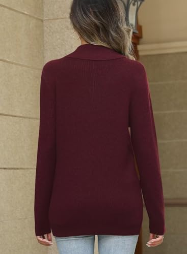Image of JOCAFIYE Sweaters for Women Casual Long Sleeve V Neck Lightweight Hollow Out Pullover Sweater Tops