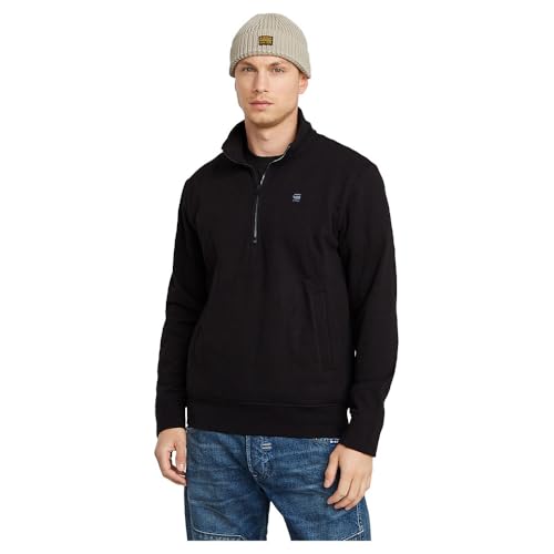 G STAR Para Hombre Sudadera Nifous Half Zip, Negro (dk Black D26305 D566 6484), XL