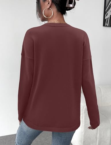 Image of Zeagoo Sweaters for Women Fall Outfits Trendy 2025 Long Sleeve Shirts Bussiness Casual Knit Pullover Sweater Tops
