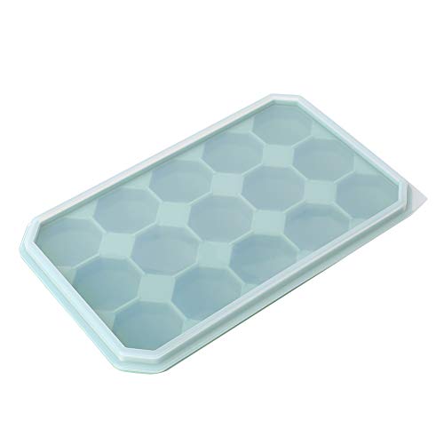 Bandeja de silicona para cubitos de hielo con tapa