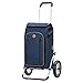 Produktbild Andersen Einkaufstrolley - klappbar - 61 Liter - mit Kühlfach - Aufhängung für Einkaufswagen - belastbar 50 kg - Aluminium - Trolley - Metallspeichen-Rad Ø 25 cm - Royal Shopper Folke blau