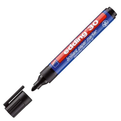 Marqueur permanent imperméable Edding 30 pointe ronde multi-couleur multi-support - 6