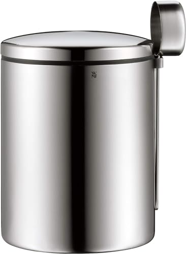 Foto von WMF Kult Tee- Kaffeedose Edelstahl für 500g, Edelstahldose mit Maßlöffel, Kaffeebohnen Behälter, Cromargan Edelstahl mattiert, für Kaffeepulver und Kaffeebohnen, spülmaschinengeeignet