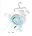 Ventilatore da campeggio con luci a LED, ventilatore solare da campeggio, con gancio e ventola, 2 in 1, ricaricabile USB, portatile, per casa, ufficio, tenda, auto, interruzioni di emergenza (bianco)