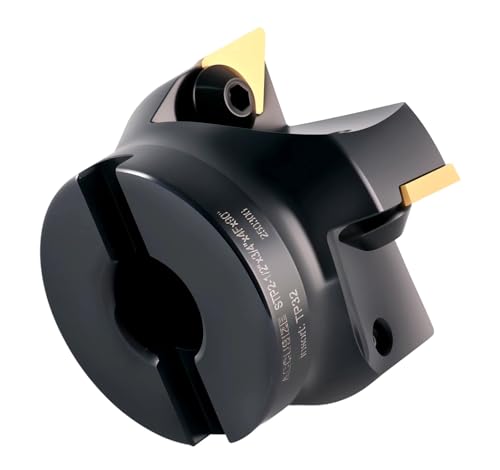 Image of Accusize Industrial Tools Indexable Face Mill, 2-1 /2 in, 2508-0016 | 90 Deg Positive Rake, Right-Hand Cut, 4 TPG322 Inserts, 3 /4 in Bore