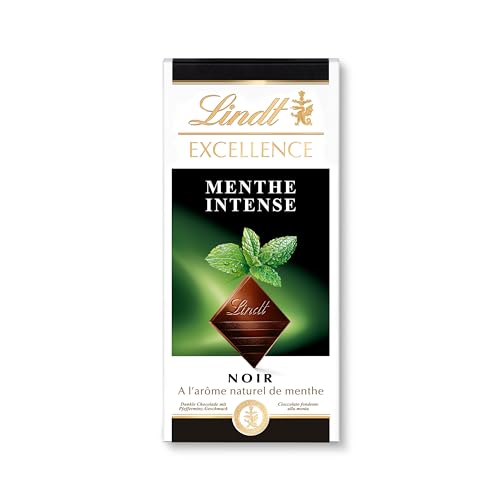 Lindt - Tablette EXCELLENCE Noir Menthe Intense - Chocolat Noir, 100g
