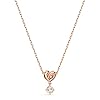 Swarovski Lifelong Heart Pendant Necklace, Rose-Gold Tone Plated Heart Pendant with White Crystals and Rose-Gold Tone Plated Chain #2