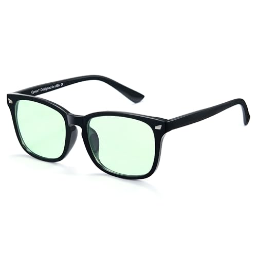 Image of Cyxus Blue Light Glasses Men Women Reduce Eye Strain UV400 Protection 8082 | Eye Protection,Classic Sqaure Frame,Ideal for Computer Screen Office Work Daily Wear