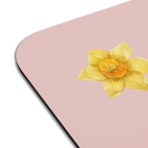 Set de table haut de gamme grand format lavable au motif chic de fleurs de jonquilles