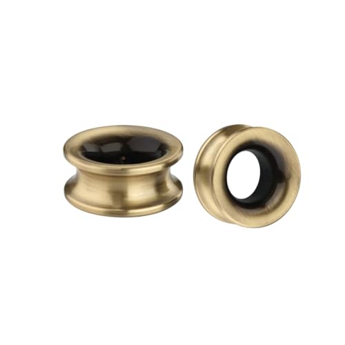 Image of Kunal Premium Antique Brass Round Cabinet Knobs | 35mm Vintage Furniture Drawer Pulls | Concave Hollow Design Hardware for Wardrobes, Cupboards, and Nightstands | Elegant Brushed Antique Finish
