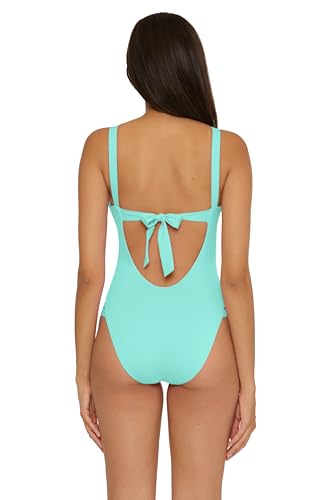 BECCA Womens by Rebecca Virtue Color Prism High Leg One Piece Swimsuit - Scoop Neck, Open Back Design, Bathing Suits for Women3