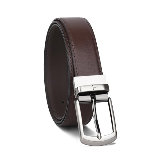 Image of URBAN FOREST Grayson Brown Formal Leather Belt for Men