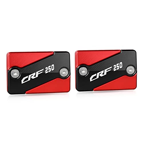 保護アクセサリー に適合するホンダ CRF250L / M CRF 250L 250M 2012 2013 2014-2020 オートバイのフロントブレーキクラッチシリンダーフルードリザーバーカバーキャップ(Pair of red)