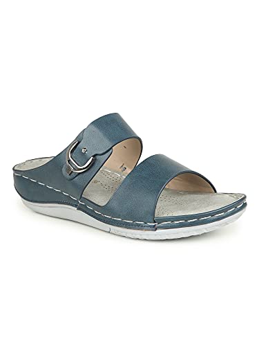 Image of Valiosaa womens Blue Heels Flat Sandal