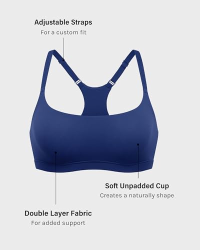 Image of INLYRIC Women's Inbarely Soft Racerback Bralette - Wireless Full Coverage No Padding Unlined Bralette