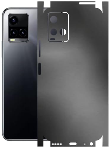 Image of AtOdds - Full Body Back Screen Guard Protector Film - Lamination Wrap Skin Sticker Compatible with VIVO Y33T | Scratchproof Matte Finish (Metallic Grey)