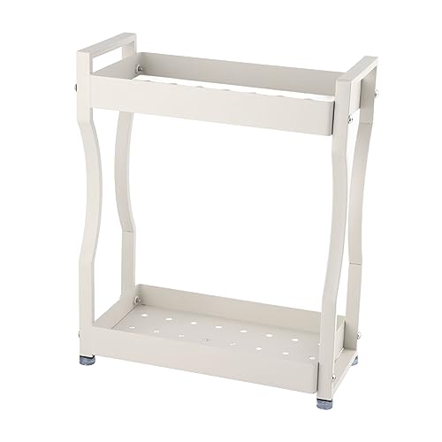 2 Tier Coffee Bar Accessories Organizer, Rustic Seasoning Condiment Station Organizer Coffee Bar Shelf for Coffee Lover, Home, Office, Desktop, Dining Room(40cm / 15.7in)