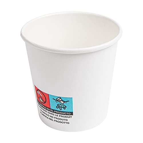 García de Pou 50 unidades - Vasos Bebidas Calientes 1 Pared 120 Ml 230 18 Pe G M2 Ø6,2 4,5X6 Cm Blanco Cartoncillo