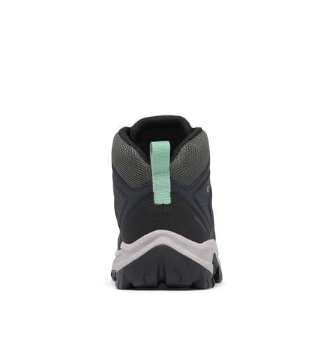 Columbia Womens Transverse Waterproof Hiking Boot, Black/Sage Leaf, 8