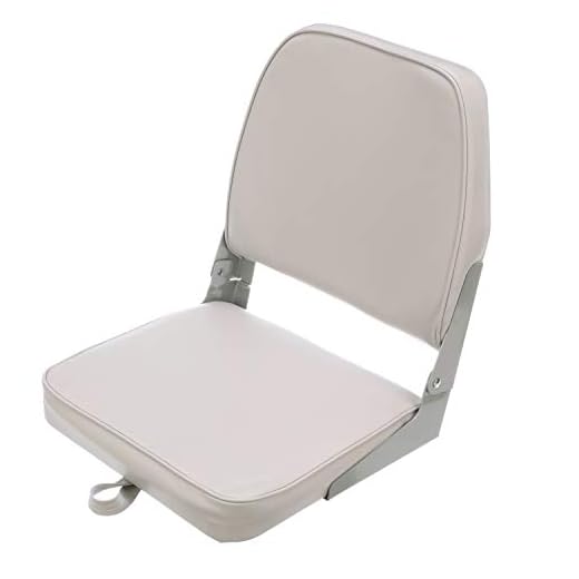 Attwood 98395GY Low-Back Padded Boat Seat, Gray, High-Impact Plastic Frame, 7 Inches W x 16 Inches D x 16 Inches H, One Size