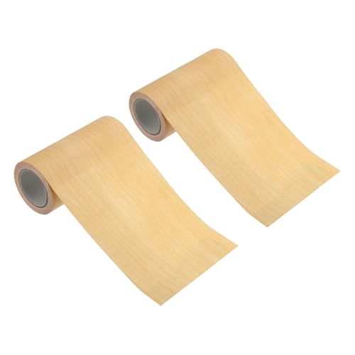 Image of PATIKIL Wood Grain Repair Tape 4 inch x15ft,2 Pcs Self Adhesive Realistic Textured Repair Tape Patch for Floor Door Table Cabinets Desk,Yellow Maple