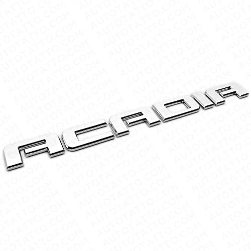 Image of 1Pc Acadia Front Door or Rear Liftgate Nameplate Logo Emblem Decorate Replacement for Acadia (Chrome)