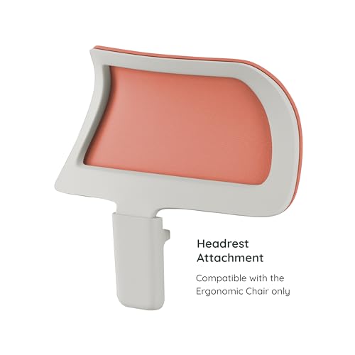 Image of Branch Adjustable Ergonomic Headrest Attachment - Only Compatible Ergonomic Chair - Experience Optimal Comfort and Support - Poppy