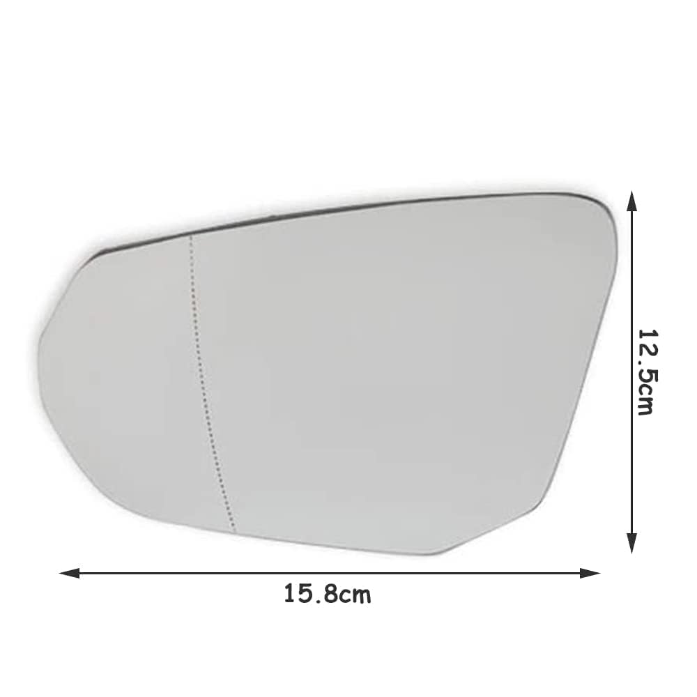 Rétroviseur Latéral Chauffant Droit Pour Audi Q3 (2019-2023) Et Q2/Q2L (2018-2022) - Verre Blanc - Réf. 81A857536E