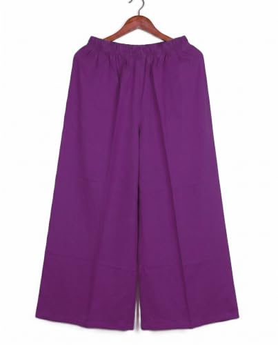 Image of Plaazo Women's Cotton Palazzo | Wide Leg Palazzo for Women | Soft Breathable High Waist Bottom Wear | Comfortable Casual, Office, Travel for Women