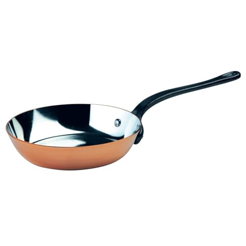 BAUMALU - Poêle - Cuivre Étamé - Tous Feux sauf Induction - Cuisson Rapide - Manche Fixe en...