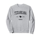 Photo Gallery texarkana texas tx - stampa vintage sportiva, colore: nero felpa Photo Gallery texarkana texas tx - stampa vintage sportiva, colore: nero felpa