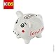 Marabu 0125000000100 - KiDS Porcelain & Glas Painter, Sparschwein Malset, lustiges Porzellanschwein zum Bemalen und Verzieren mit Porzellanmalstiften für Kinder, Rot