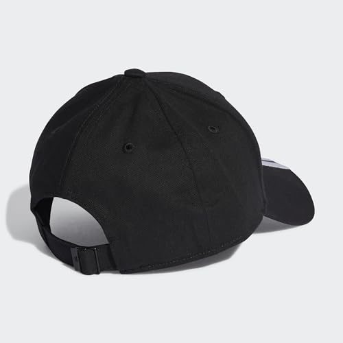 adidas Unisex 3-Stripes Cotton Twill Baseball Cap, Black/White, M – Ansicht 2