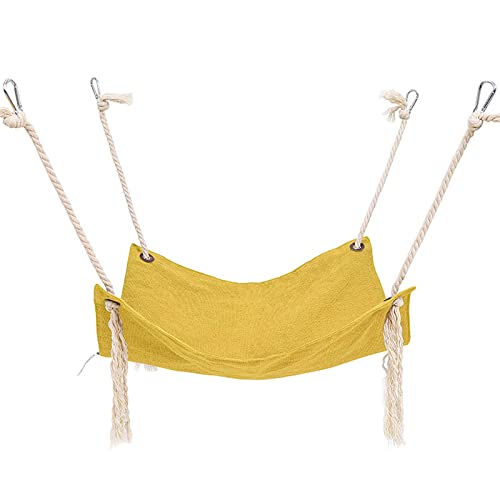 Cats Hanging Hammock Window Perch Cotton & Linen Hanging Bed Pets Habitat Décors Sunbathing Swing Bed Weight Bearing 7KG Cats Hammocks for Indoor Cats Cage Wall Mounted Cats Hammocks for Indoor Cats