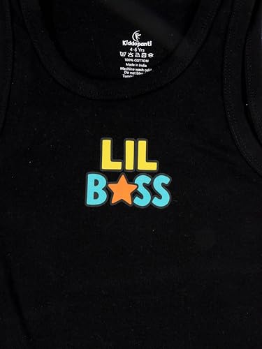 Image of KiddoPanti Boys 100% Cotton Rib Vest Pack of 3