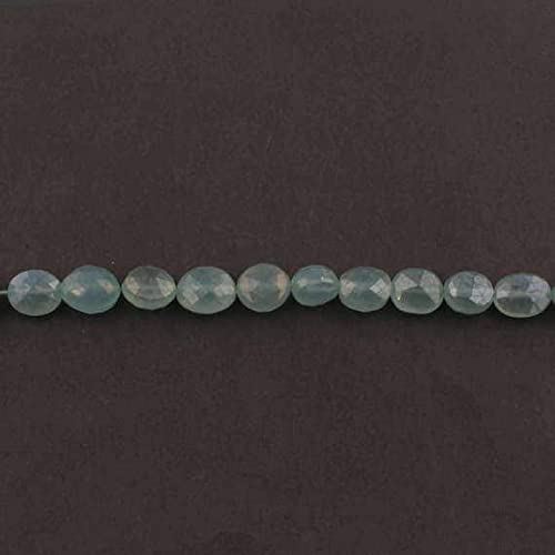 Calcédoine aqua ovale pour composer vos parures d'été et bijoux de plage artisanaux