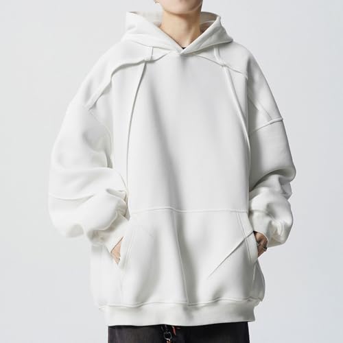 Men's Modern Hoodies Solid Color Pullover Long Sleeve Streetwear Sweatshirts Fall Winter4