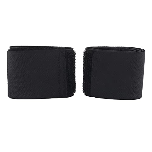 Shinguard Strap, Soccer Shin Guard Fixed Bandage Tape Fastener Shinguard Adjustable Elastic Sports Strap Soccer Shin Guard Straps for Kids Youth Adult (Black)