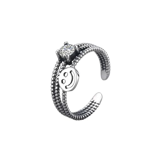 Bijoux femme homme avec cette bague géométrie ouverte ajustable en acier